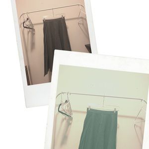 Vintage Gray Wool Skirt